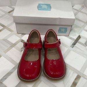 Elephantito Red Patent Mary Janes size US 10/EU26